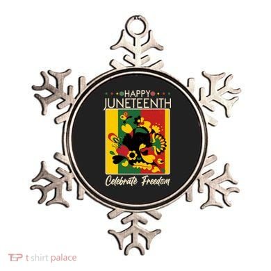 Happy Juneteenth Celebrate Freedom  Abstract Art Ornament