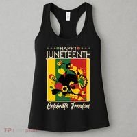 Happy Juneteenth Celebrate Freedom  Abstract Art Women's Tank Top thumb 3