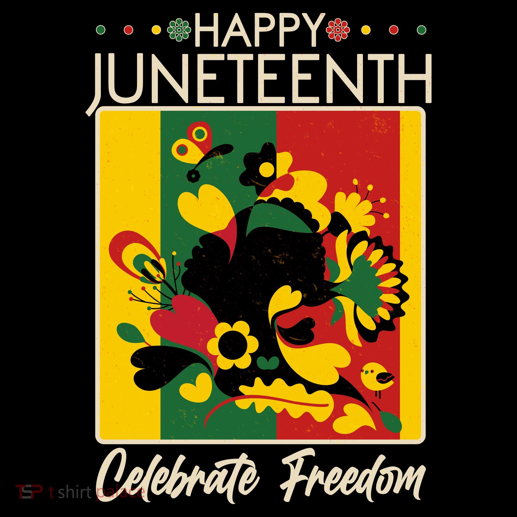 Happy Juneteenth Celebrate Freedom  Abstract Art Women's Tank Top