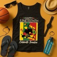 Happy Juneteenth Celebrate Freedom  Abstract Art Tank Top thumb 4