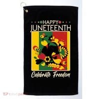 Happy Juneteenth Celebrate Freedom  Abstract Art Golf Towel thumb 0