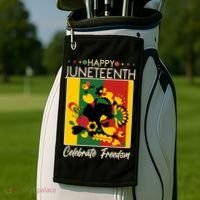 Happy Juneteenth Celebrate Freedom  Abstract Art Golf Towel thumb 2