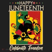 Happy Juneteenth Celebrate Freedom  Abstract Art Golf Towel thumb 3