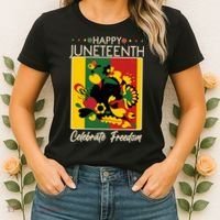 Happy Juneteenth Celebrate Freedom  Abstract Art Women's T-Shirt thumb 2