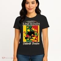 Happy Juneteenth Celebrate Freedom  Abstract Art Women's T-Shirt thumb 4