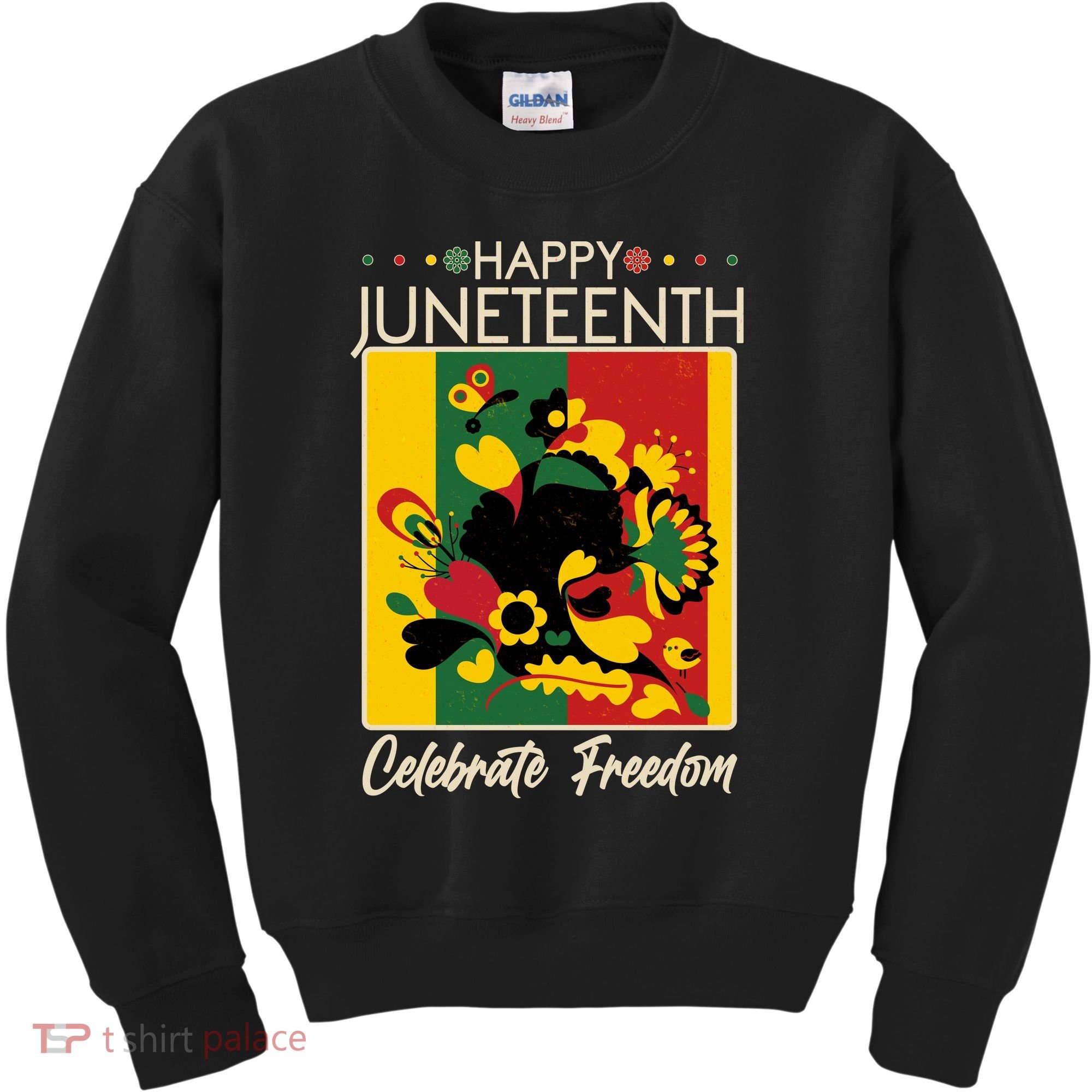 Happy Juneteenth Celebrate Freedom  Abstract Art Kids Sweatshirt