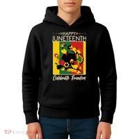 Happy Juneteenth Celebrate Freedom  Abstract Art Kids Hoodie thumb 4