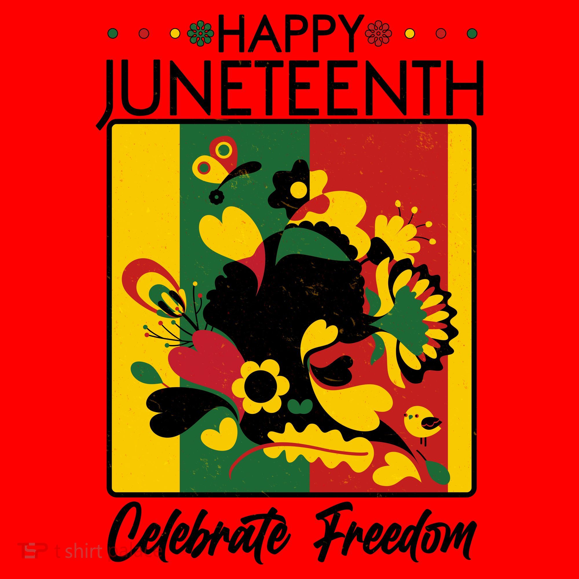 Happy Juneteenth Celebrate Freedom  Abstract Art Santa Hat