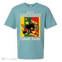 Happy Juneteenth Celebrate Freedom  Abstract Art Sueded Cloud Jersey T-Shirt thumb 0