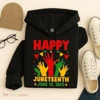 Happy Juneteenth June 19 1865 Celebration Raised Hands Hoodie thumb 4