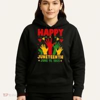 Happy Juneteenth June 19 1865 Celebration Raised Hands Hoodie thumb 5