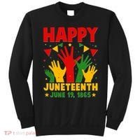 Happy Juneteenth June 19 1865 Celebration Raised Hands Sweatshirt thumb 0