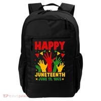 Happy Juneteenth June 19 1865 Celebration Raised Hands Backpack thumb 0
