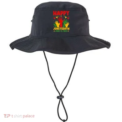 Happy Juneteenth June 19 1865 Celebration Raised Hands Bucket Hat