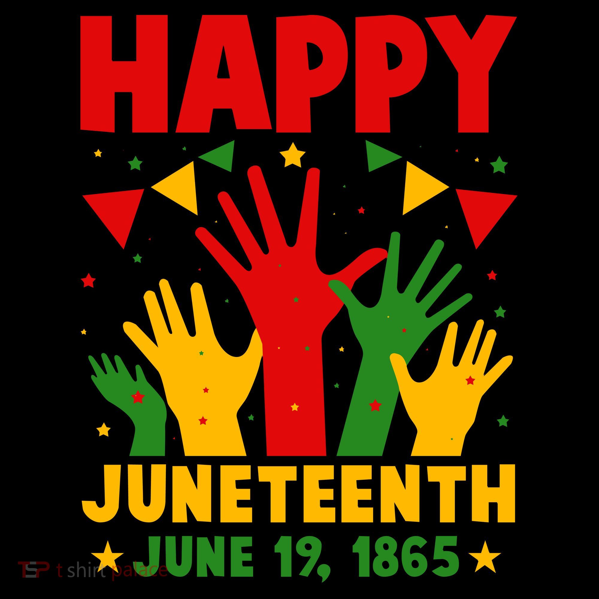 Happy Juneteenth June 19 1865 Celebration Raised Hands Coffee Mug
