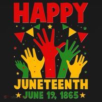 Happy Juneteenth June 19 1865 Celebration Raised Hands Coaster thumb 2