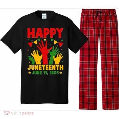 Happy Juneteenth June 19 1865 Celebration Raised Hands Pajama Set