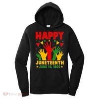 Happy Juneteenth June 19 1865 Celebration Raised Hands Women's Hoodie thumb 0
