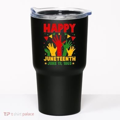 Happy Juneteenth June 19 1865 Celebration Raised Hands Tumbler