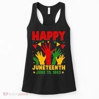 Happy Juneteenth June 19 1865 Celebration Raised Hands Women's Tank Top thumb 0