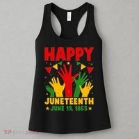 Happy Juneteenth June 19 1865 Celebration Raised Hands Women's Tank Top thumb 3