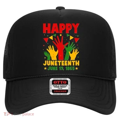 Happy Juneteenth June 19 1865 Celebration Raised Hands Hat