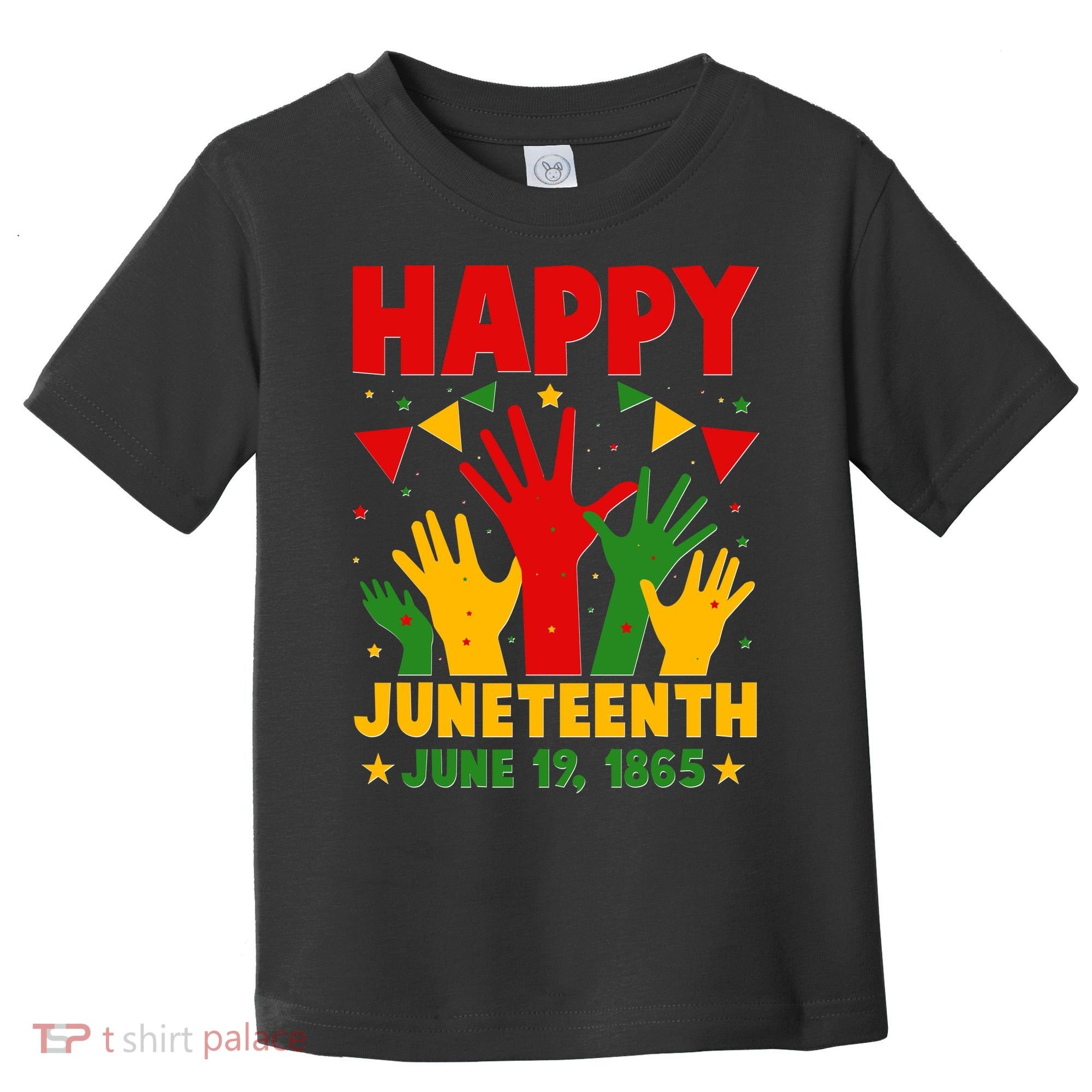 Happy Juneteenth June 19 1865 Celebration Raised Hands Toddler T-Shirt