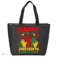 Happy Juneteenth June 19 1865 Celebration Raised Hands Tote Bag thumb 0