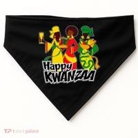 Happy Kwanzaa Celebration  USA-Made Doggie Bandana thumb 0
