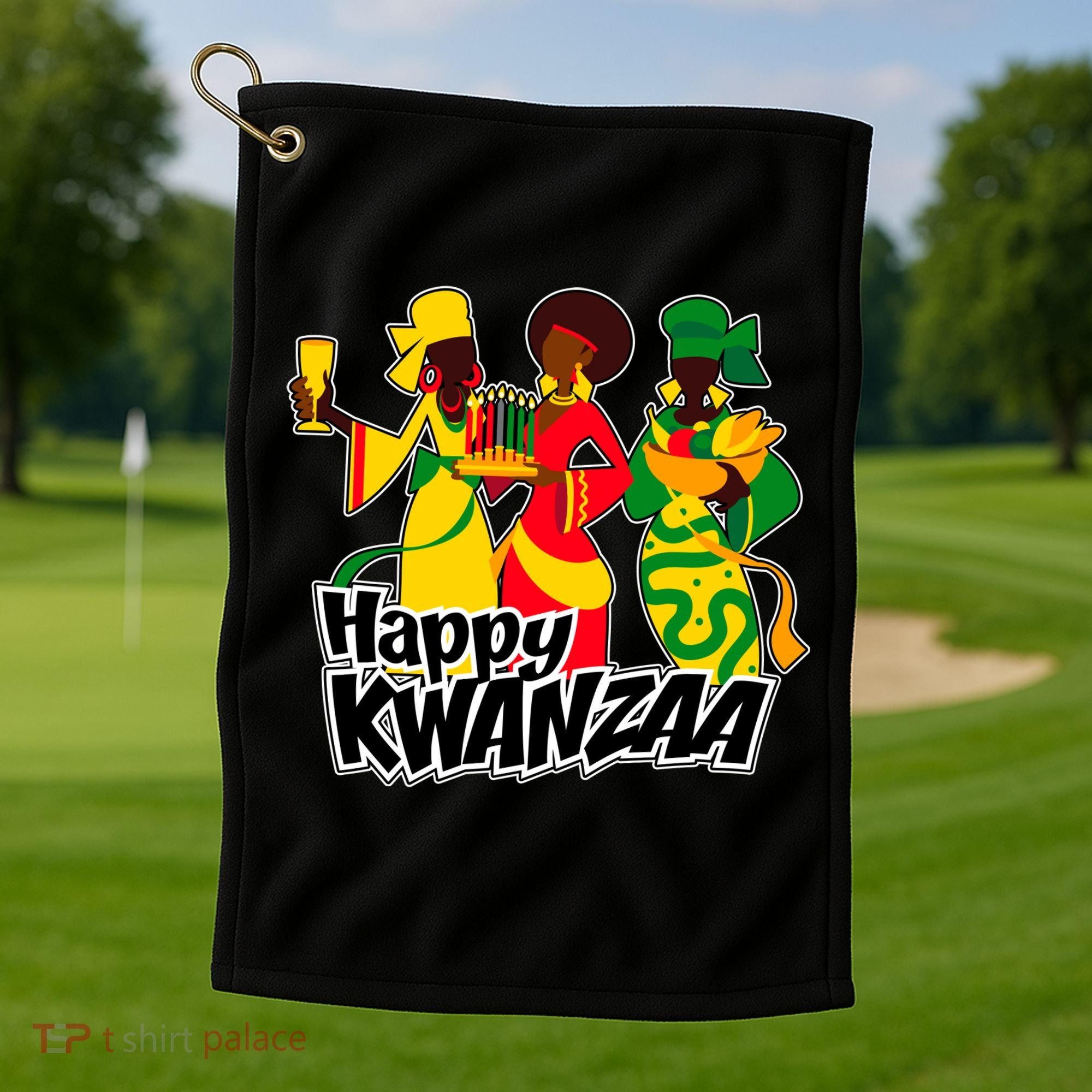 Happy Kwanzaa Celebration  Golf Towel