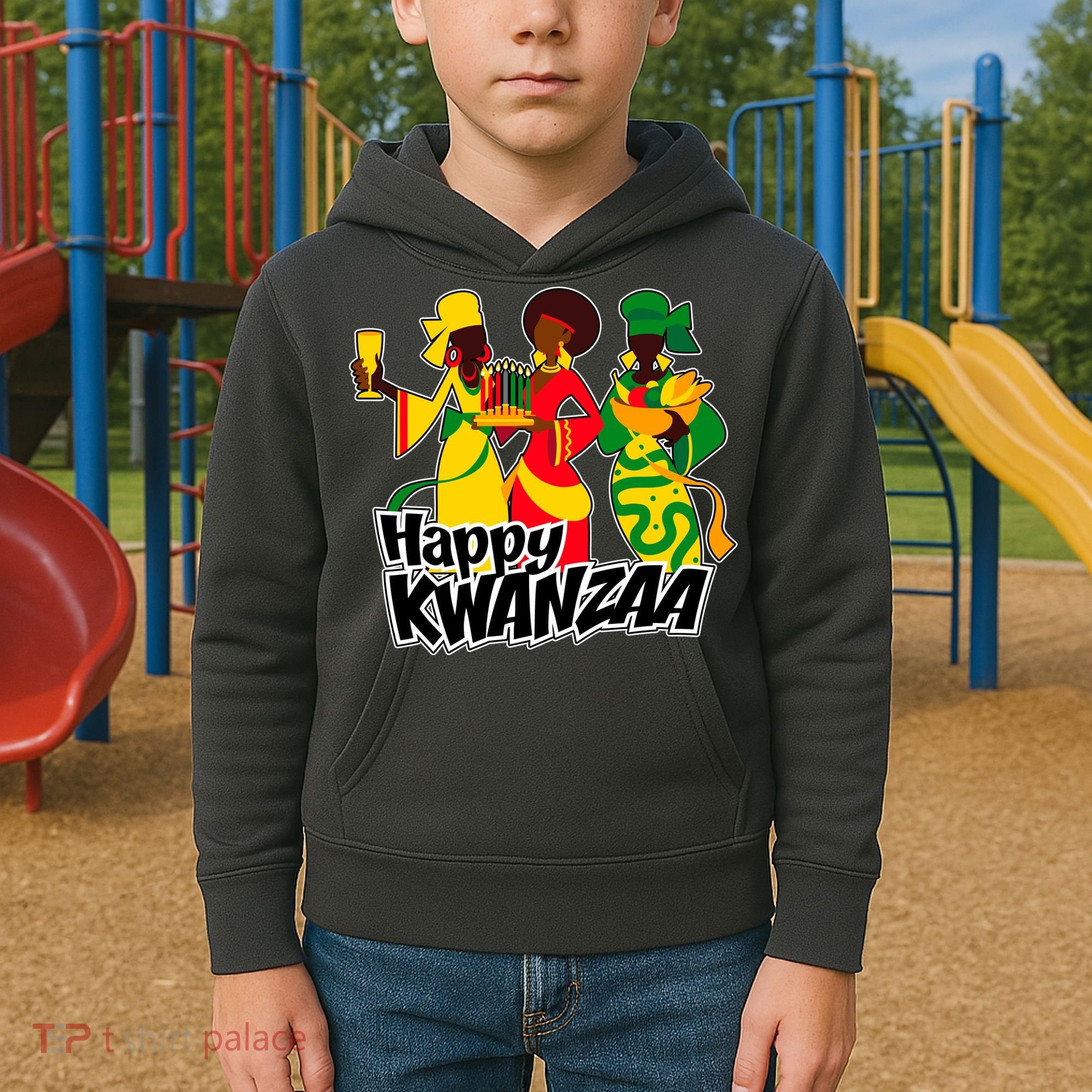 Happy Kwanzaa Celebration  Kids Hoodie