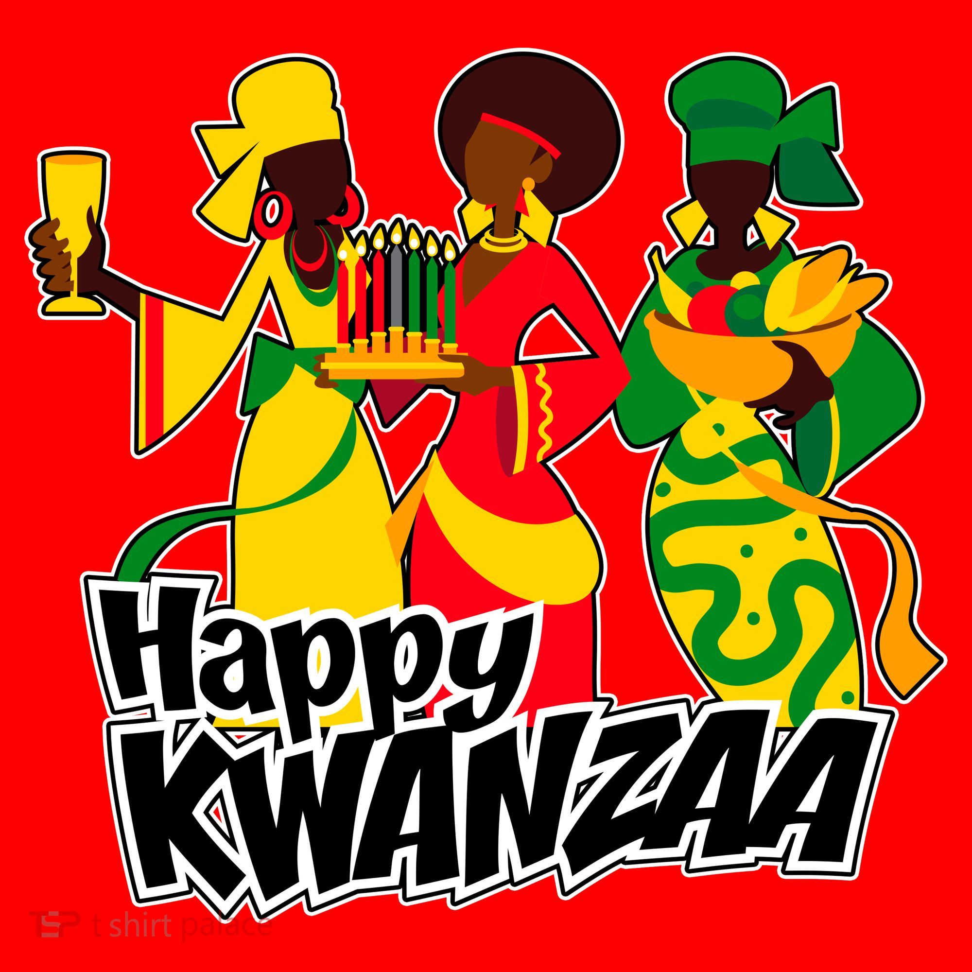 Happy Kwanzaa Celebration  Santa Hat