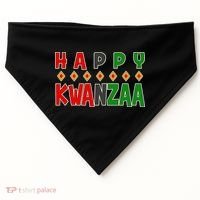 Happy Kwanzaa Holiday USA-Made Doggie Bandana thumb 0