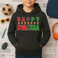 Happy Kwanzaa Holiday Kids Hoodie thumb 2