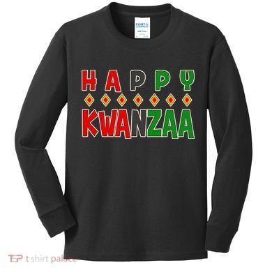 Happy Kwanzaa Holiday Kids Long Sleeve Shirt