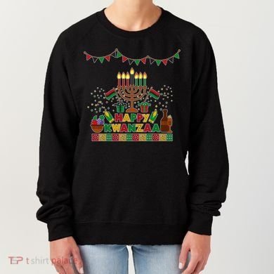 Happy Kwanzaa Traditional Colors Kinara Candles Women's Sweatshirt