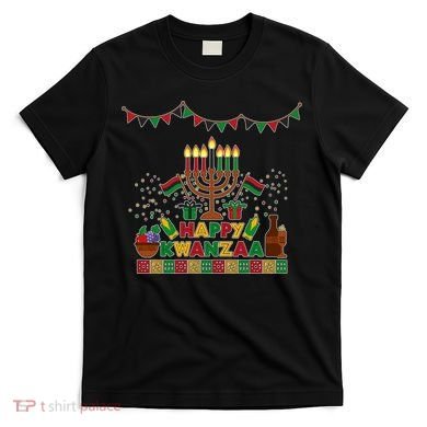 Happy Kwanzaa Traditional Colors Kinara Candles T-Shirt