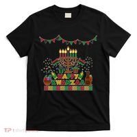 Happy Kwanzaa Traditional Colors Kinara Candles T-Shirt thumb 0