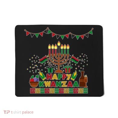 Happy Kwanzaa Traditional Colors Kinara Candles Mousepad