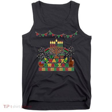 Happy Kwanzaa Traditional Colors Kinara Candles Tank Top