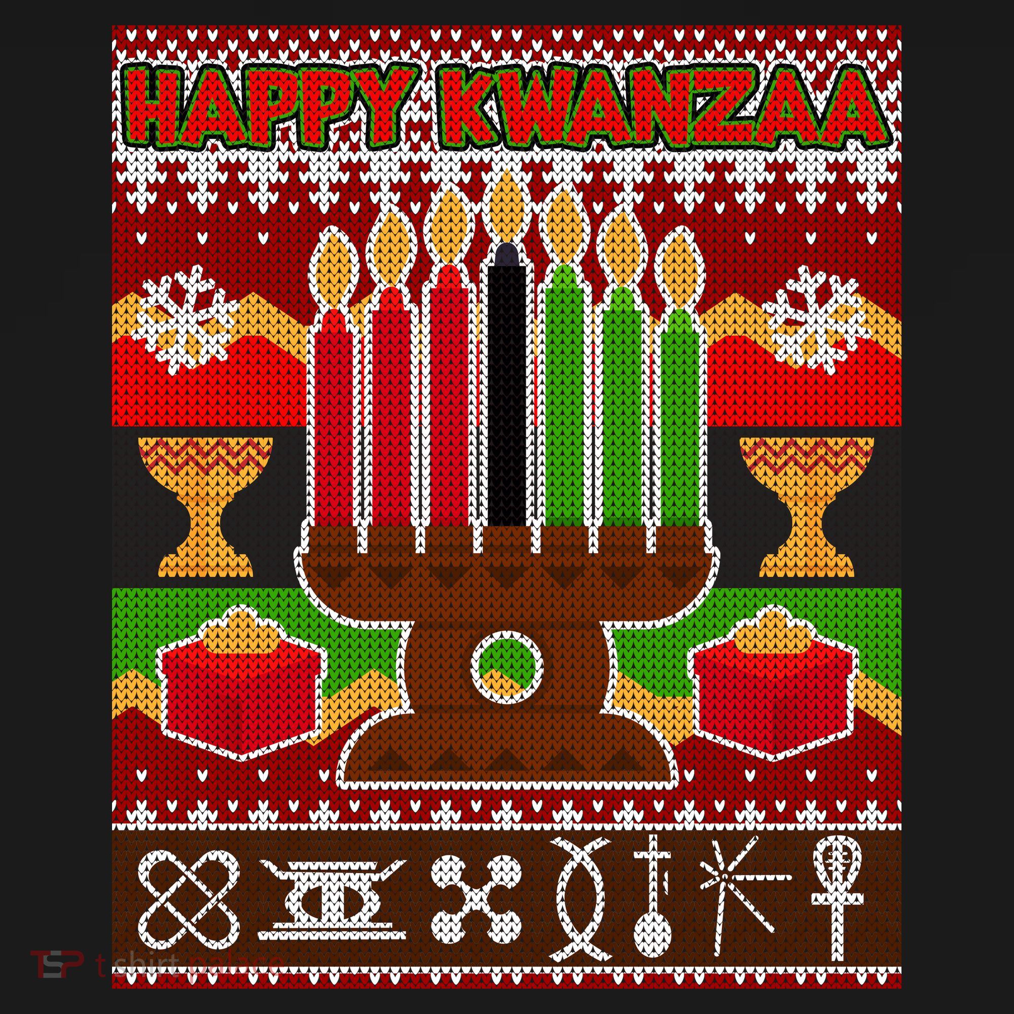 Happy Kwanzaa Ugly Sweater Backpack