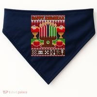 Happy Kwanzaa Ugly Sweater USA-Made Doggie Bandana thumb 0