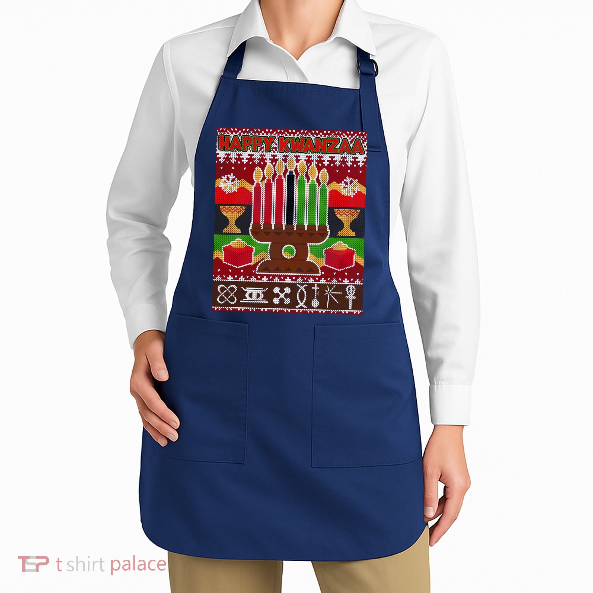 Happy Kwanzaa Ugly Sweater Apron