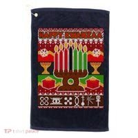 Happy Kwanzaa Ugly Sweater Golf Towel thumb 0