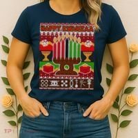 Happy Kwanzaa Ugly Sweater Women's T-Shirt thumb 2