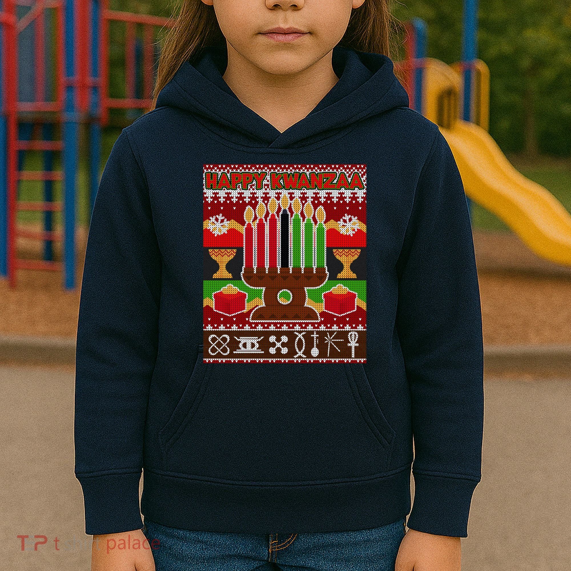 Happy Kwanzaa Ugly Sweater Kids Hoodie