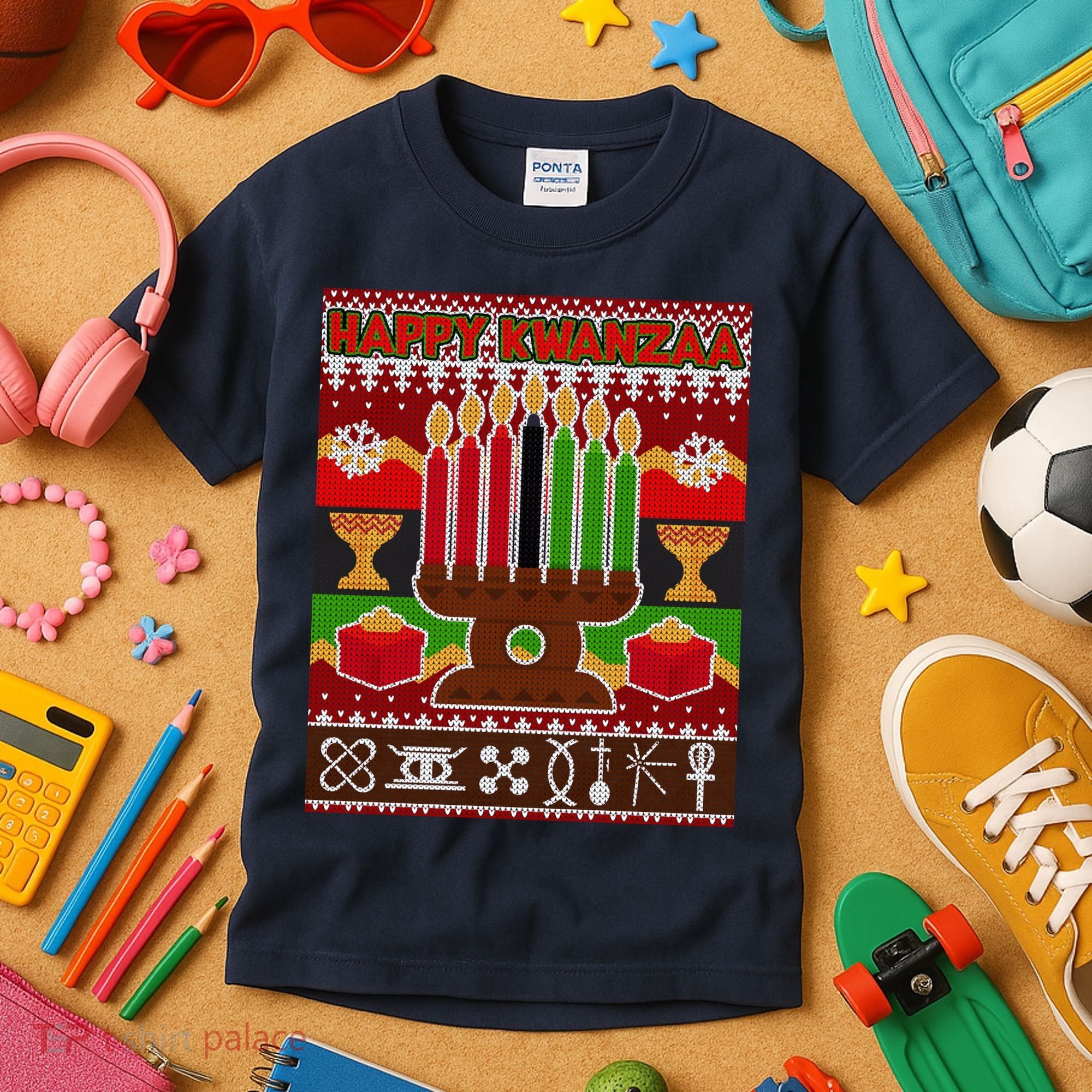 Happy Kwanzaa Ugly Sweater Kids T-Shirt