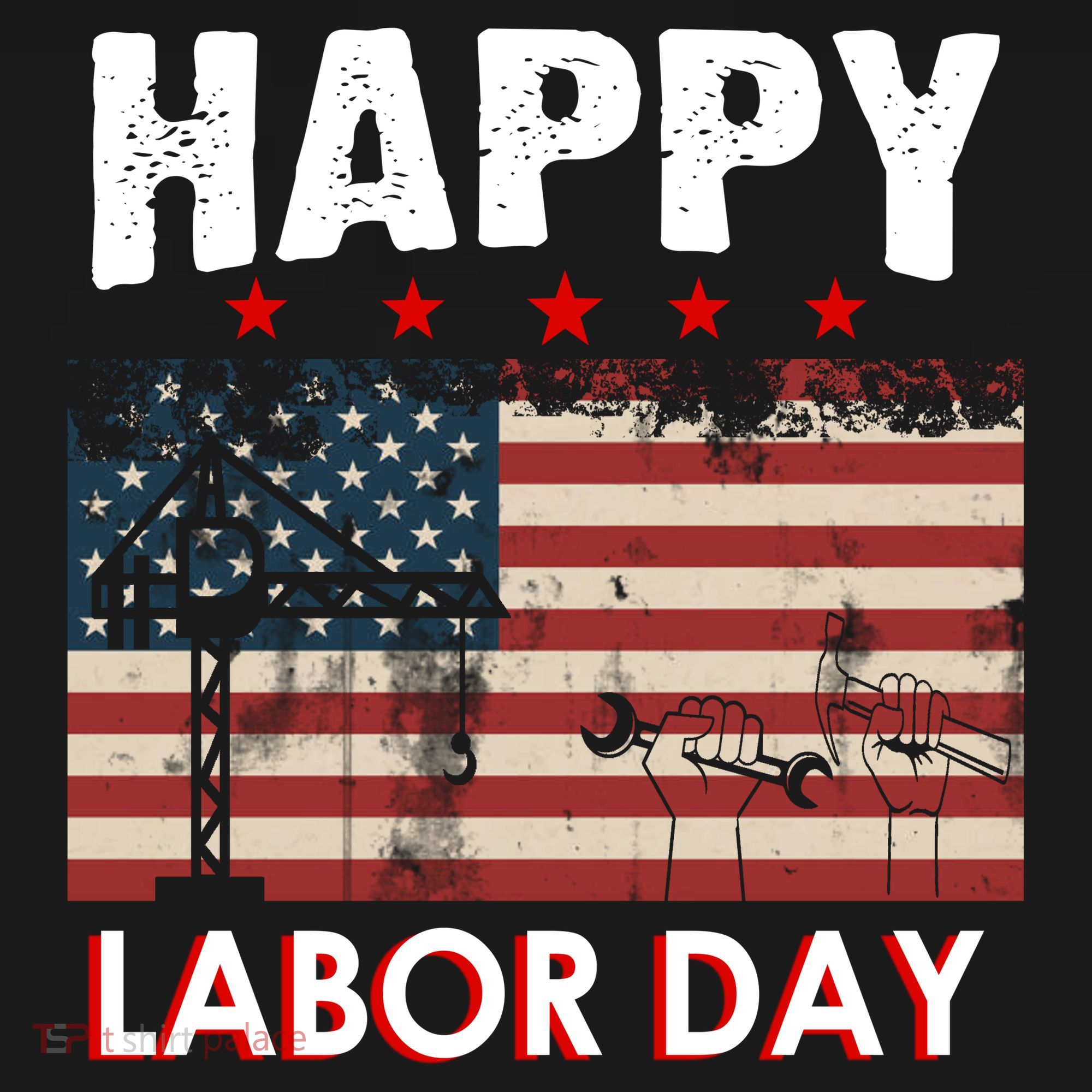 Happy Labor Day American Workers Flag Backpack