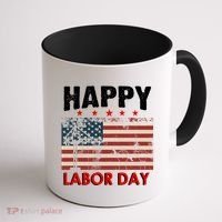 Happy Labor Day American Workers Flag Coffee Mug thumb 1