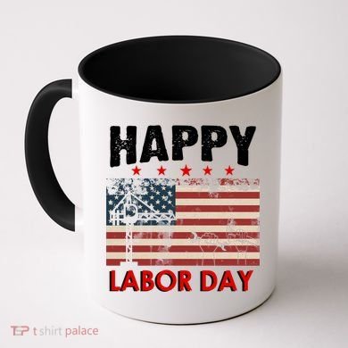 Happy Labor Day American Workers Flag Coffee Mug